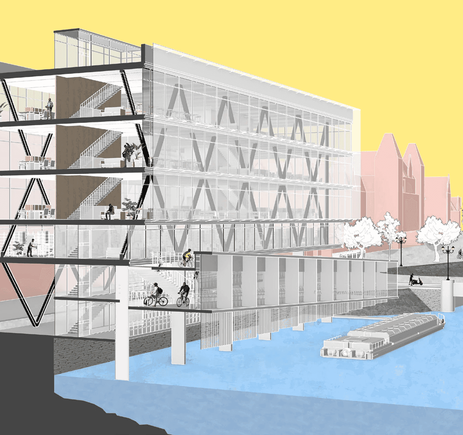 Conceptual Undergrad Project: "Revamped City Vessel" Designing bike rental system for the city of Amsterdam